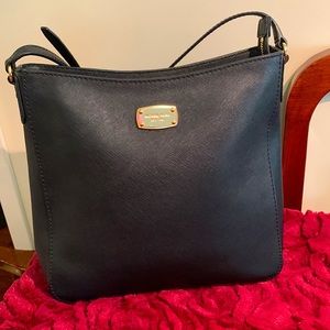 Michael Michael Kors Black Saffiano Leather Crossbody Bag